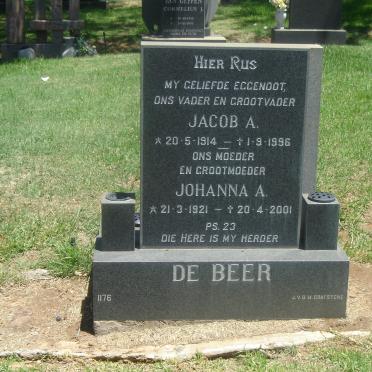 BEER Jacob A., de 1914-1996 &amp; Johanna A. 1921-2001
