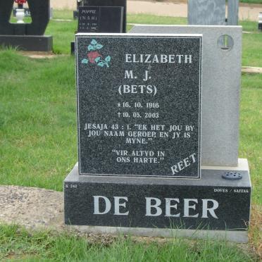 BEER Elizabeth M.J., de 1916-2003