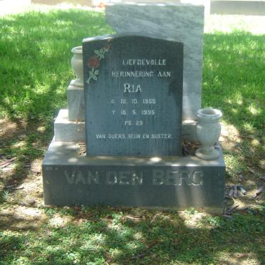 BERG Ria, van den 1955-1995