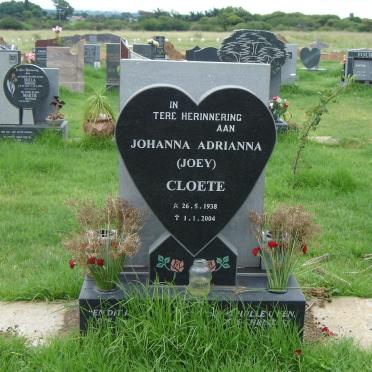 CLOETE Johanna Adrianna 1938-2004