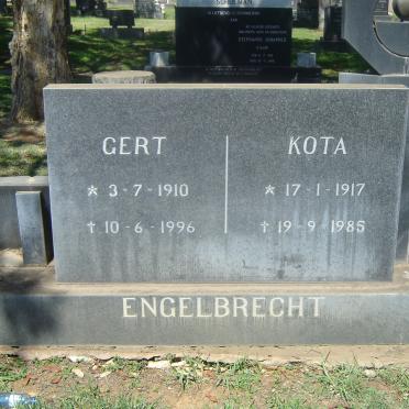 ENGELBRECHT Gert 1910-1996 &amp; Kota 1917-1985