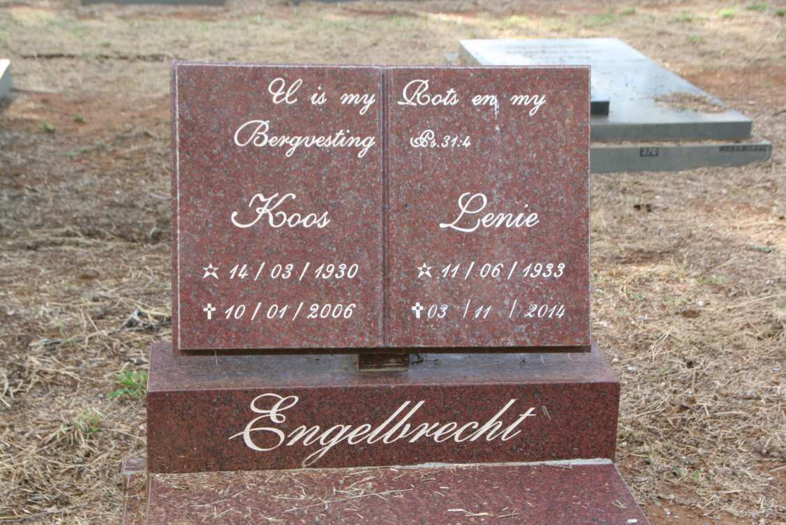 ENGELBRECHT Koos 1930-2006 & Lenie 1933-2014