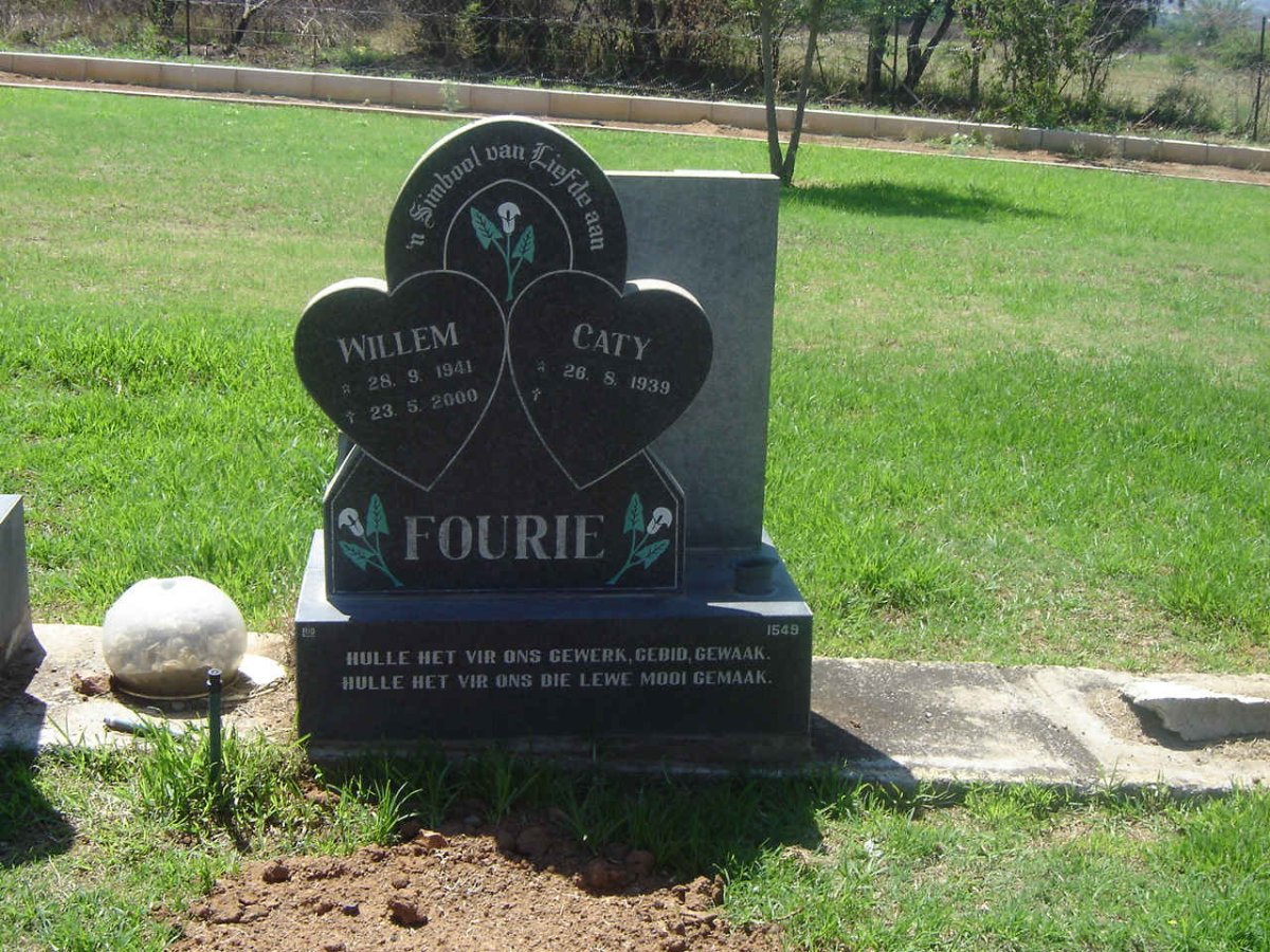 FOURIE Willem 1941-2000 &amp; Caty 1939-