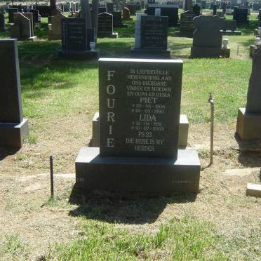 FOURIE Piet 1906-1990 &amp; Lida 1912-2003