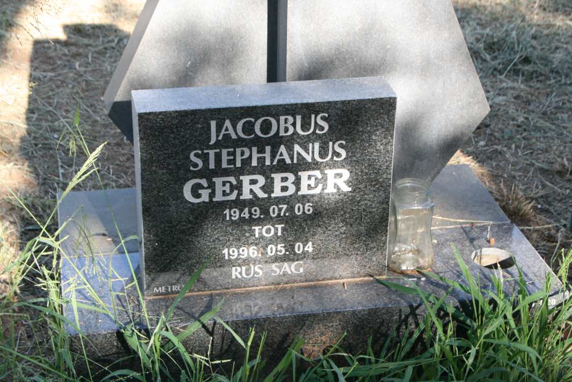 GERBER Jacobus Stephanus 1949-1996