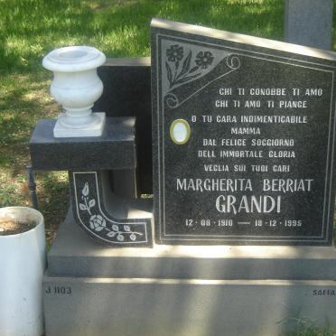 GRANDI  Margherita Berriat 1910-1995