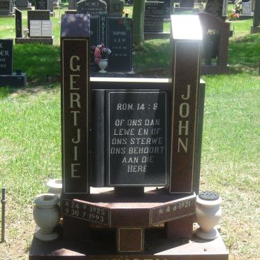 HUYGEN John 1921- &amp; Gertjie 1925-1993