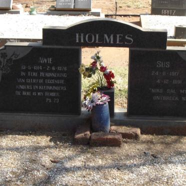 HOLMES Awie 1914-1976 & Sus 1917-1991