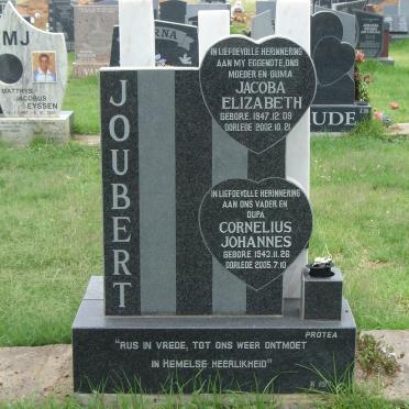 JOUBERT Cornelius Johannes 1943-2005 &amp; Jacoba Elizabeth 1947-2002