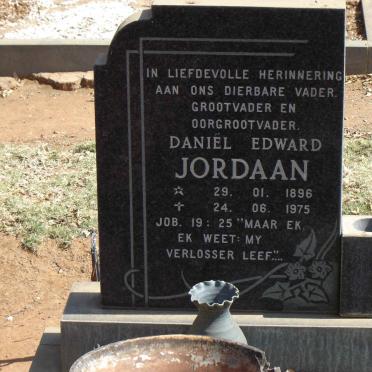 JORDAAN Daniel Edward 1896-1975
