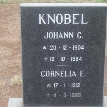 KNOBEL Johann C. 1904-1984 &amp; Cornelia E. 1912-1993