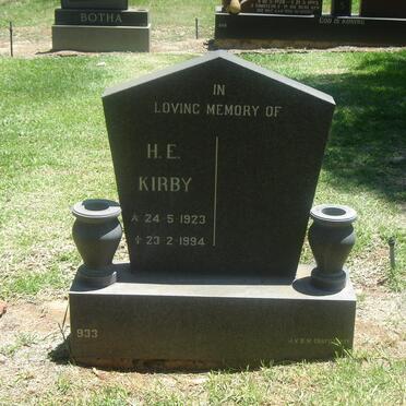 KIRBY H.E. 1923-1994