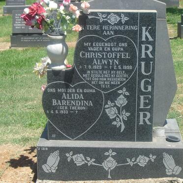 KRUGER Christoffel Alwyn 1929-1998 &amp; Alida Barendina THERON 1933-