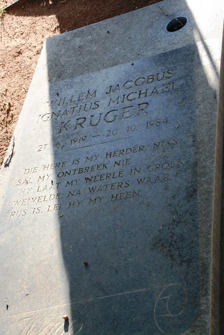 KRUGER Willem Jacobus Ignatius Michael 1919-1984