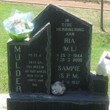 MüLDER S.P.M. 1937- &amp; M.L. 1944-2000