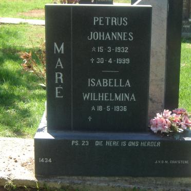 MARE Petrus Johannes 1932-1999 &amp; Isabella Wilhelmina 1936