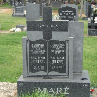 MARE P.H.C. 1928-2003 &amp; E.M. 1933-