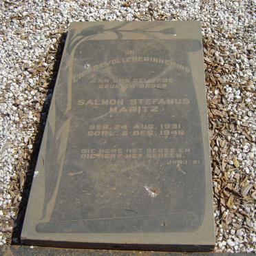 MARITZ Salmon Stephanus 1907-1975 &amp; Elizabeth Maria CRONJE 1911-2004 :: MARITZ Salmon Stephanus 1931-1976 