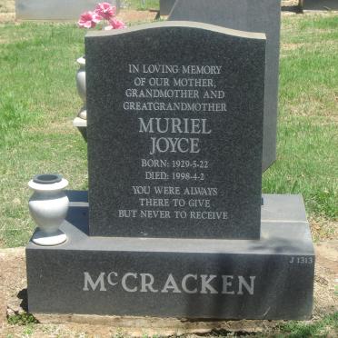 McCRACKEN Muriel Joyce 1929-1998