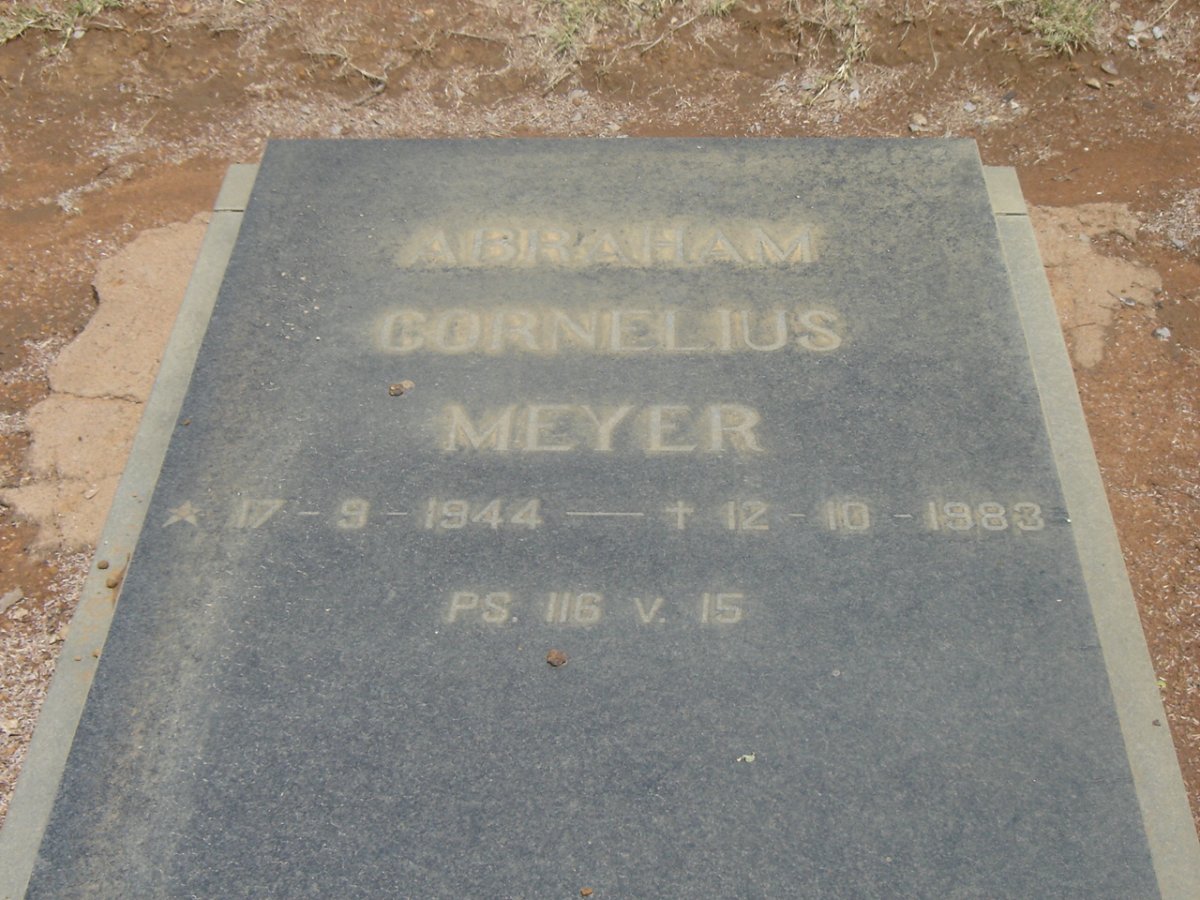 MEYER Abraham Cornelius 1944-1983