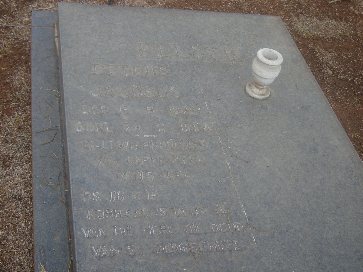 PELSER Petrus Jacobus 1925-1984