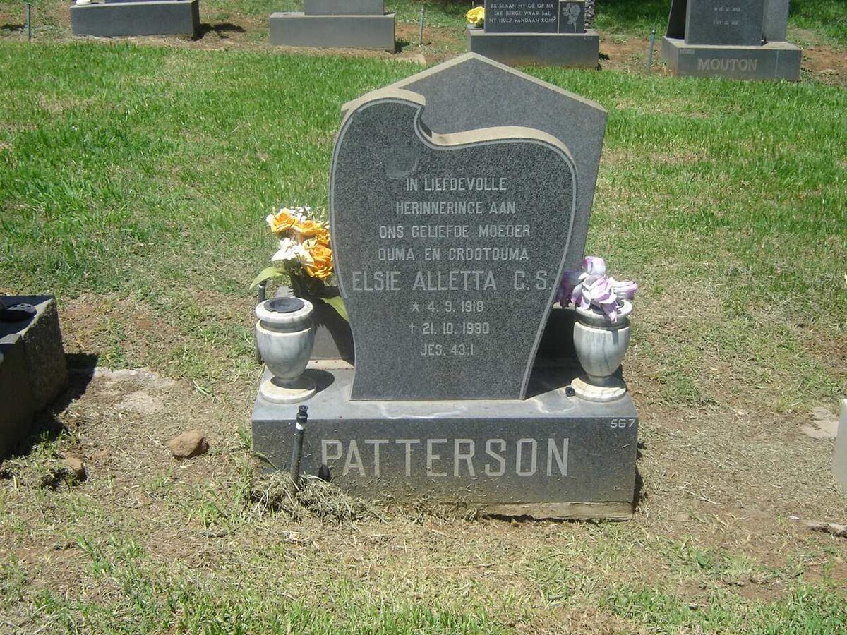 PATTERSON Elsie Alletta C.S. 1918-1990