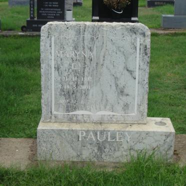 PAULEY Maryna E. 1932-2001