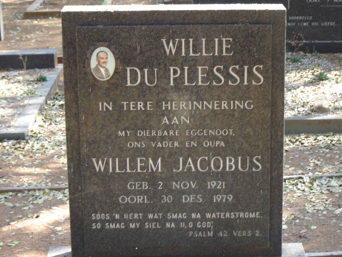 PLESSIS Willem Jacobus, du 1921-1979