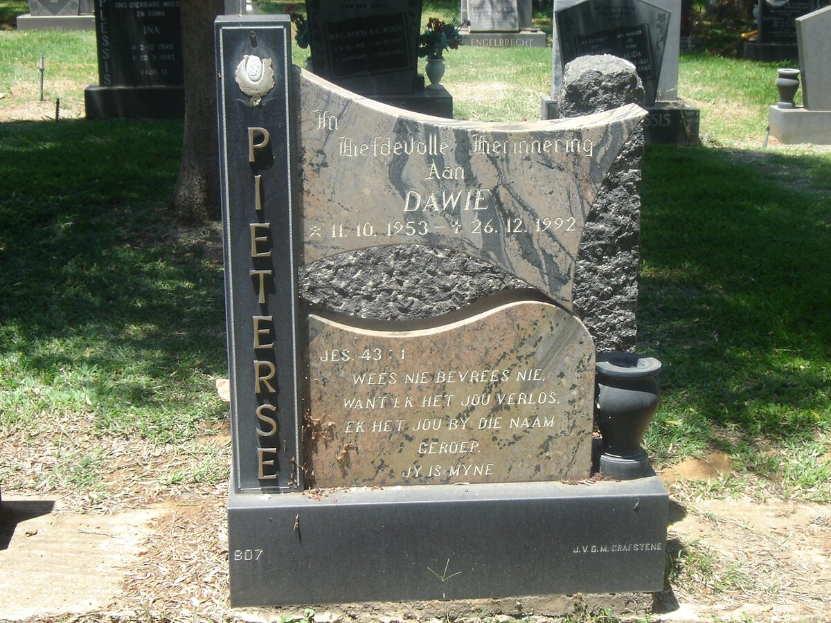 PIETERSE Dawie 1953-1992