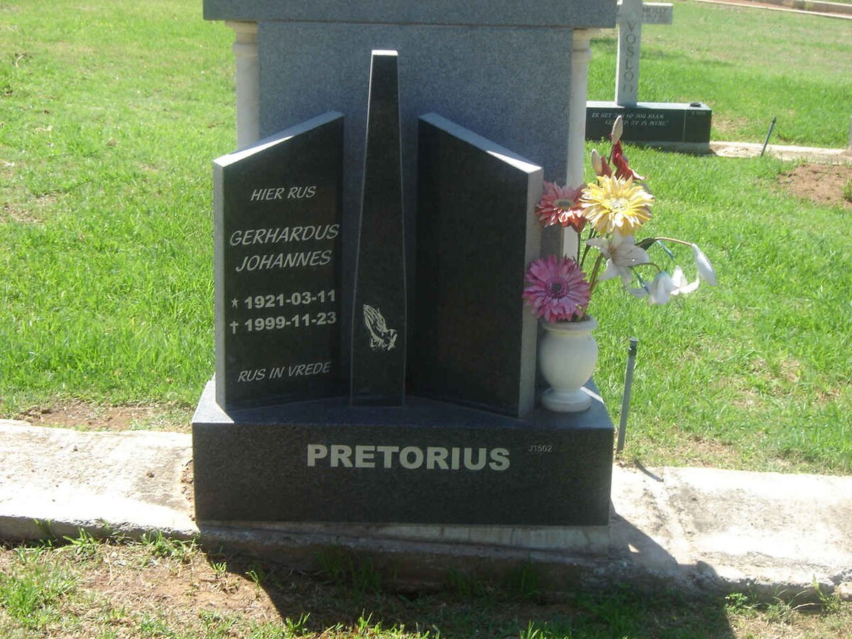 PRETORIUS Gerhardus Johannes 1921-1999