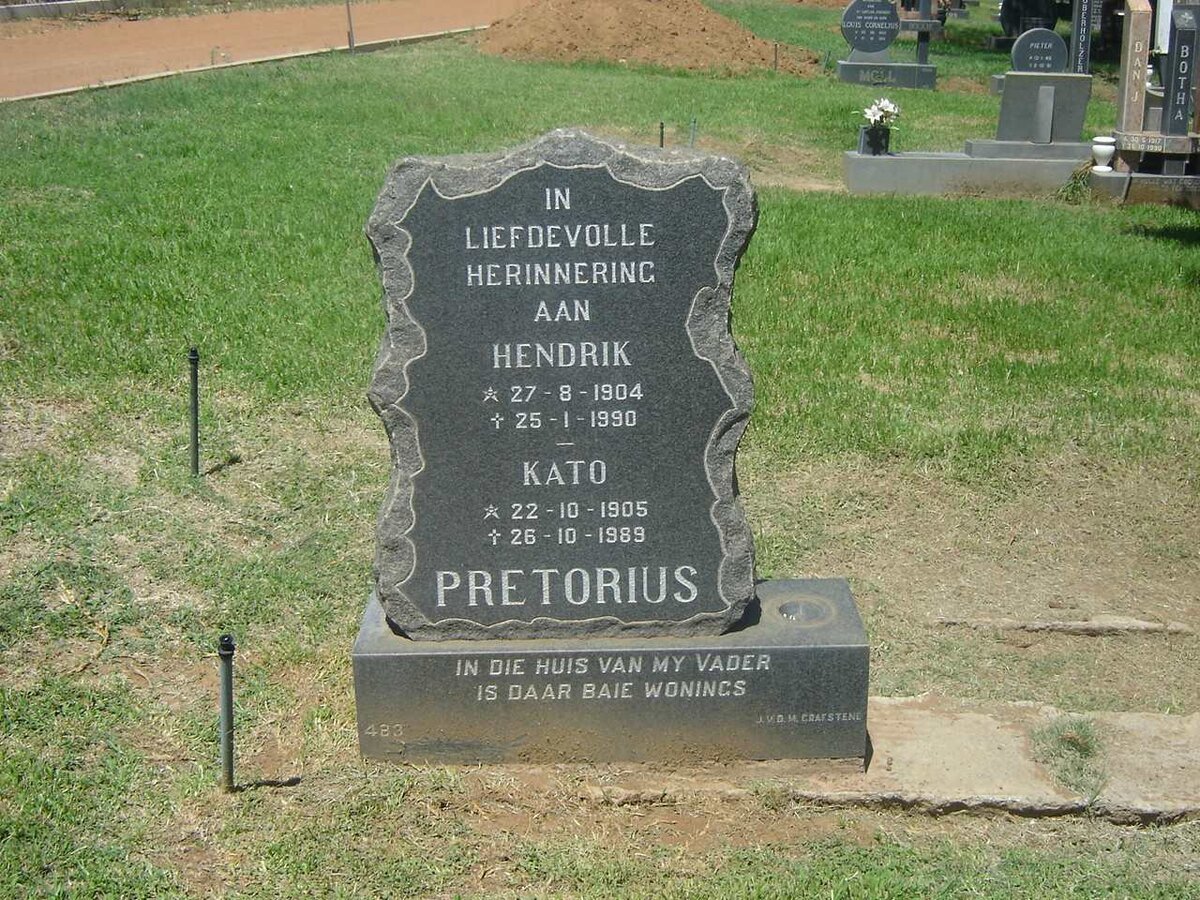 PRETORIUS Hendrik 1904-1990 &amp; Kato 1905-1989