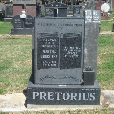 PRETORIUS Martha Christina 1911-2000
