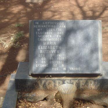 RUTHVEN Maria Elizabeth nee STEYN 1937-1981