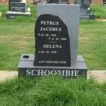 SCHOOMBIE Petrus Jacobus 1926-2006 &amp; Helena 1938-
