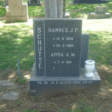 SCHUTTE J.P. 1906-1989 &amp; A.M. 1919-