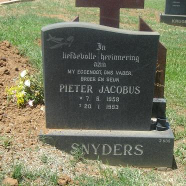 SNYDERS Pieter Jacobus 1958-1993