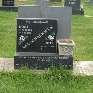 SCHALKWYK Koot, van 1942-2005 &amp; Rita 1943-