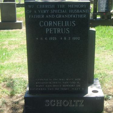 SCHOLTZ Cornelius Petrus 1925-1992