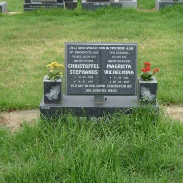 STADEN Christoffel Stephanus, van 1924-2004 &amp; Magrieta Wilhelmina 1926-2006