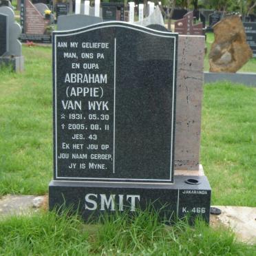 SMIT Abraham Van Wyk 1931-2005