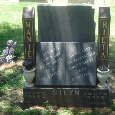 STEYN Manie 1934-1995 &amp; Rieta 1936-2005