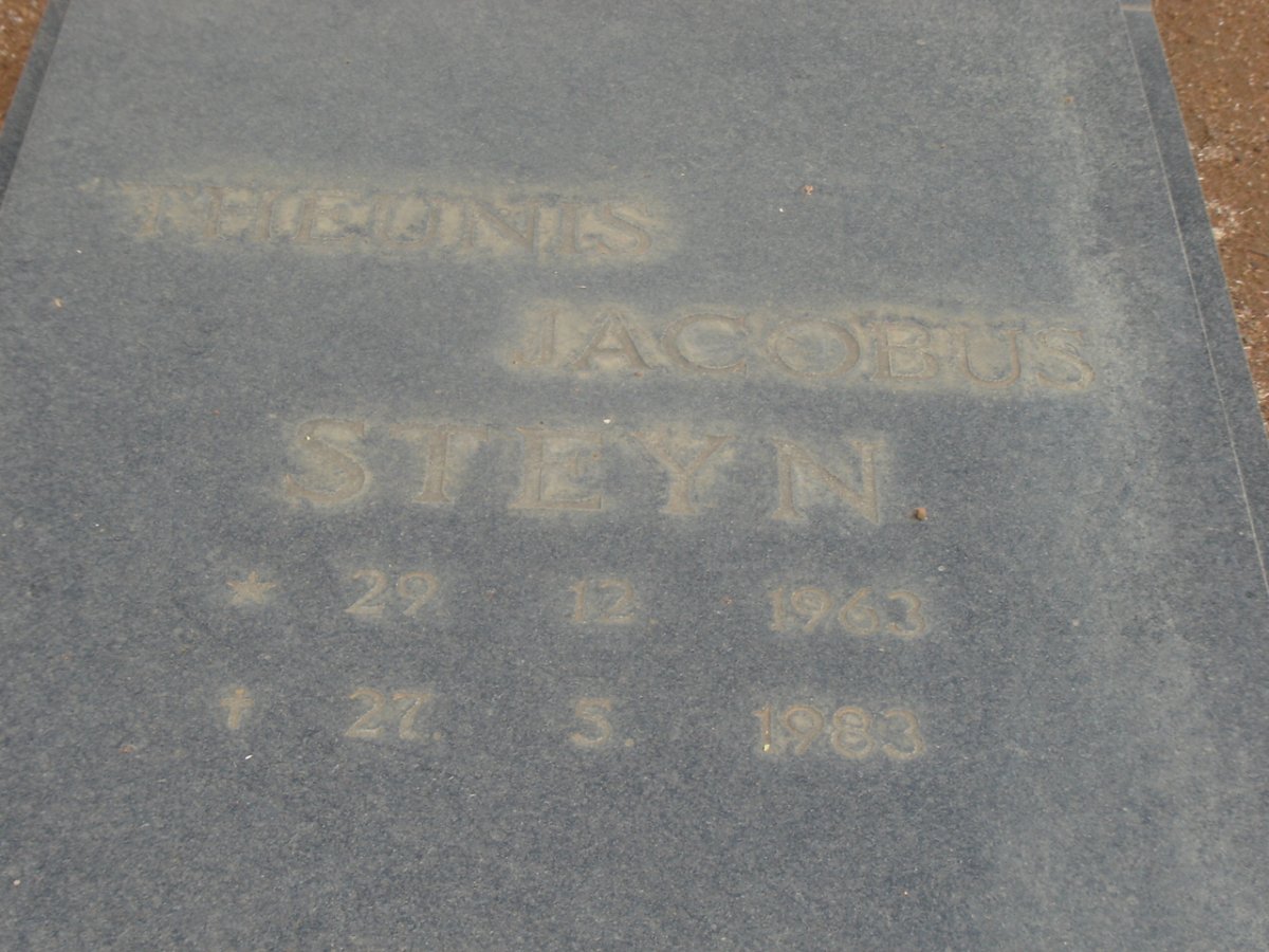 STEYN Theunis Jacobus 1963-1983