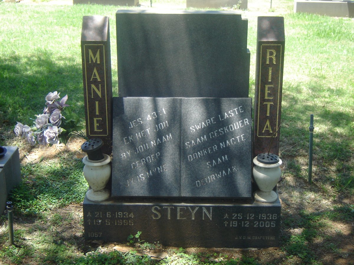 STEYN Manie 1934-1995 &amp; Rieta 1936-2005