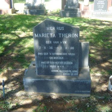 THERON Marieta nee VAN WYK 1936-1986