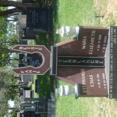 TERBLANCHE Stephans Esias 1911-1996 &amp; Maria Elizabeth 1918-2003