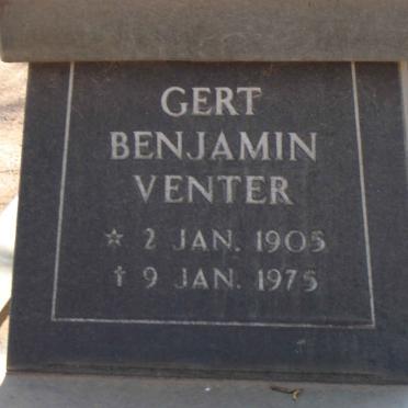 VENTER Gert Benjamin 1905-1975