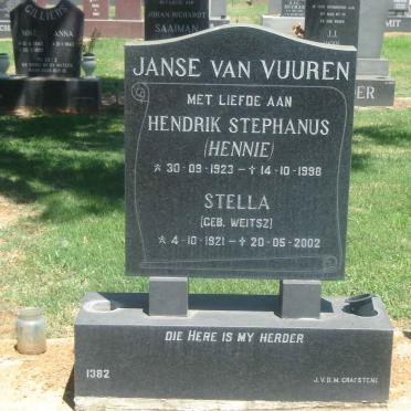 VUUREN Hendrik Stephanus, Janse van 1923-1998 &amp; Stella WEITZ 1921-2002