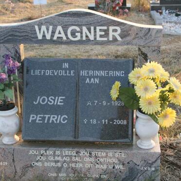 WAGNER Josie Petric 1928-2008