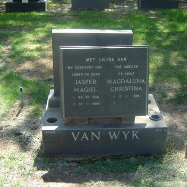WYK Jasper Magiel, van 1916-1988 &amp; Magdalena Christina 1919-