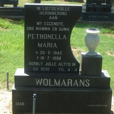 WOLMARANS Petronella Maria 1942-1998